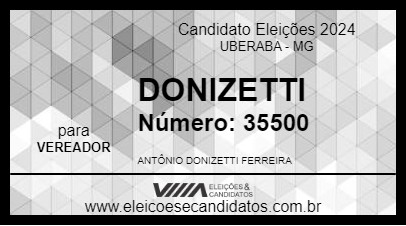 Candidato DONIZETTI 2024 - UBERABA - Eleições