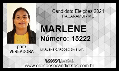 Candidato MARLENE 2024 - ITACARAMBI - Eleições