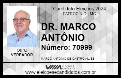 Candidato DR. MARCO ANTÔNIO 2024 - PATROCÍNIO - Eleições