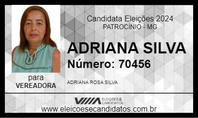 Candidato ADRIANA SILVA 2024 - PATROCÍNIO - Eleições