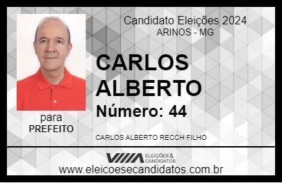 Candidato CARLOS ALBERTO 2024 - ARINOS - Eleições