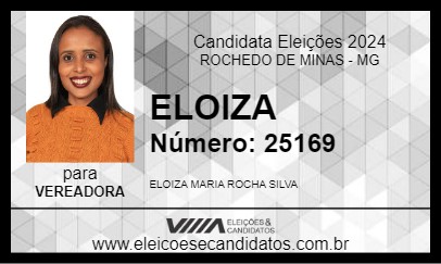 Candidato ELOIZA 2024 - ROCHEDO DE MINAS - Eleições