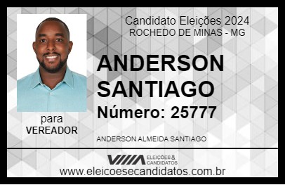 Candidato ANDERSON SANTIAGO 2024 - ROCHEDO DE MINAS - Eleições