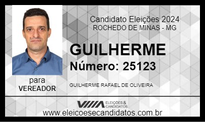 Candidato GUILHERME 2024 - ROCHEDO DE MINAS - Eleições