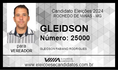 Candidato GLEIDSON 2024 - ROCHEDO DE MINAS - Eleições