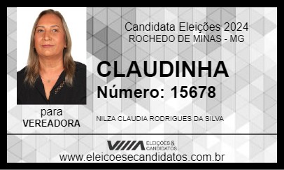 Candidato CLAUDINHA 2024 - ROCHEDO DE MINAS - Eleições