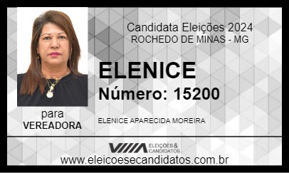 Candidato ELENICE 2024 - ROCHEDO DE MINAS - Eleições