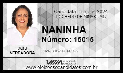 Candidato NANINHA 2024 - ROCHEDO DE MINAS - Eleições