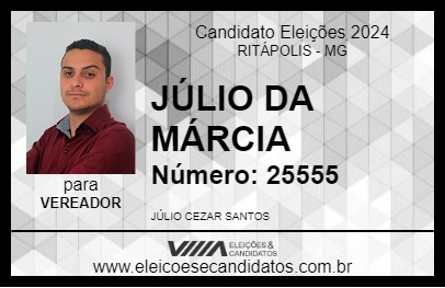 Candidato JÚLIO DA MÁRCIA DO ZINHO 2024 - RITÁPOLIS - Eleições