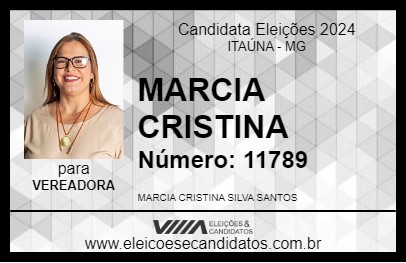 Candidato MARCIA CRISTINA 2024 - ITAÚNA - Eleições