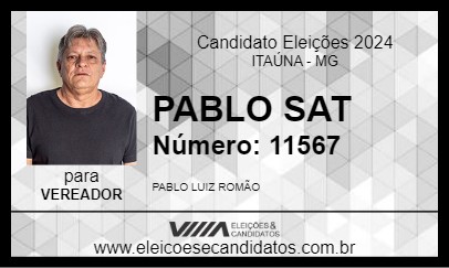 Candidato PABLO SAT 2024 - ITAÚNA - Eleições