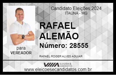 Candidato RAFAEL ALEMÃO 2024 - ITAÚNA - Eleições