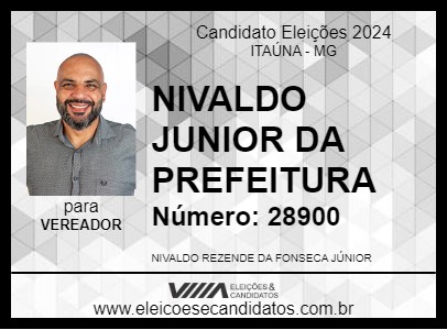 Candidato NIVALDO JÚNIOR 2024 - ITAÚNA - Eleições