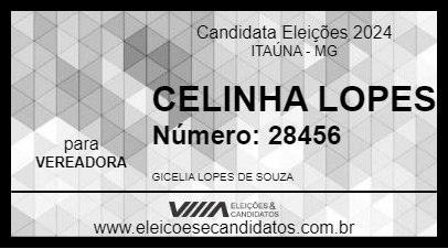 Candidato CELINHA LOPES 2024 - ITAÚNA - Eleições