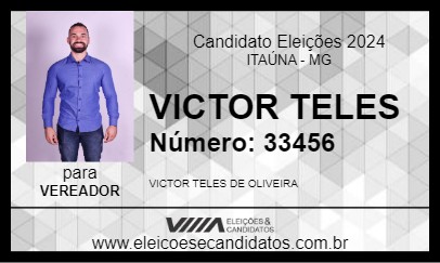 Candidato VICTOR TELES  2024 - ITAÚNA - Eleições