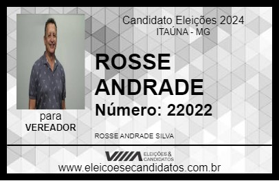 Candidato ROSSE ANDRADE 2024 - ITAÚNA - Eleições