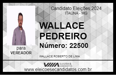 Candidato WALLACE PEDREIRO 2024 - ITAÚNA - Eleições