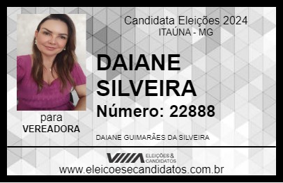 Candidato DAIANE SILVEIRA 2024 - ITAÚNA - Eleições