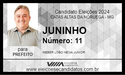 Candidato JUNINHO 2024 - CATAS ALTAS DA NORUEGA - Eleições