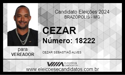 Candidato CEZAR 2024 - BRAZÓPOLIS - Eleições