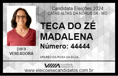 Candidato TECA DO ZÉ MADALENA 2024 - CATAS ALTAS DA NORUEGA - Eleições