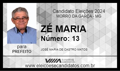 Candidato ZÉ MARIA 2024 - MORRO DA GARÇA - Eleições