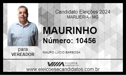 Candidato MAURINHO 2024 - MARLIÉRIA - Eleições