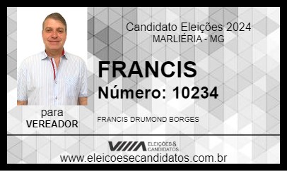 Candidato FRANCIS 2024 - MARLIÉRIA - Eleições