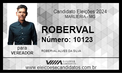 Candidato ROBERVAL 2024 - MARLIÉRIA - Eleições