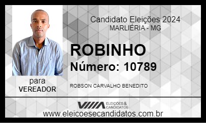 Candidato ROBINHO 2024 - MARLIÉRIA - Eleições