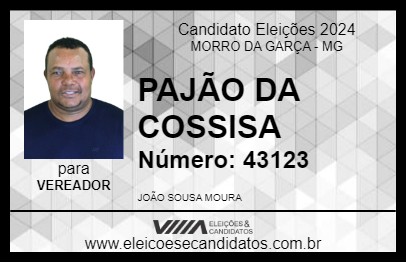 Candidato PAJÃO DA COSSISA 2024 - MORRO DA GARÇA - Eleições