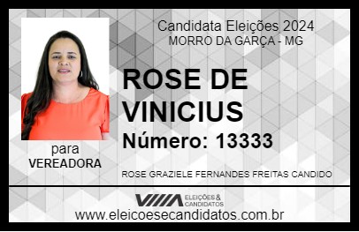 Candidato ROSE DE VINICIUS 2024 - MORRO DA GARÇA - Eleições