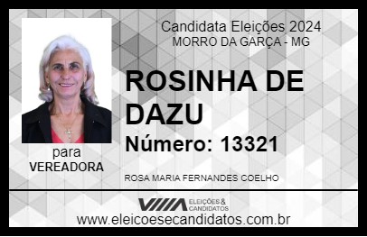 Candidato ROSINHA DE DAZU 2024 - MORRO DA GARÇA - Eleições