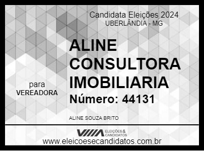 Candidato ALINE CONSULTORA IMOBILIARIA 2024 - UBERLÂNDIA - Eleições