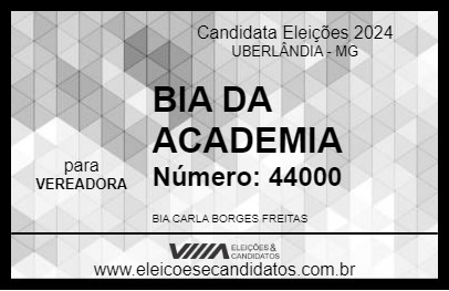 Candidato BIA DA ACADEMIA 2024 - UBERLÂNDIA - Eleições