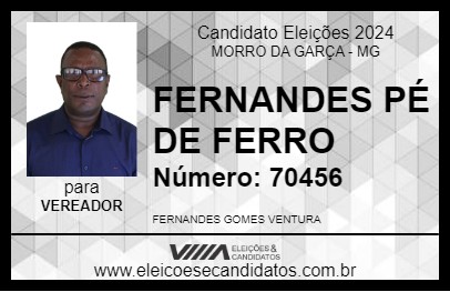 Candidato FERNANDES PÉ DE FERRO 2024 - MORRO DA GARÇA - Eleições