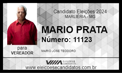 Candidato MARIO PRATA 2024 - MARLIÉRIA - Eleições