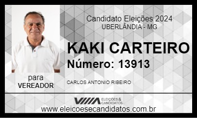 Candidato KAKI CARTEIRO 2024 - UBERLÂNDIA - Eleições