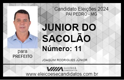 Candidato JUNIOR DO SACOLÃO 2024 - PAI PEDRO - Eleições