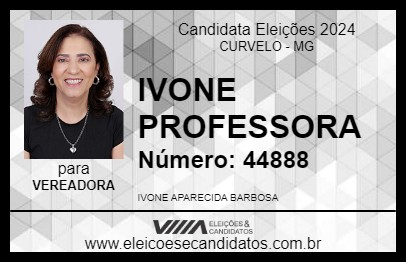 Candidato IVONE PROFESSORA 2024 - CURVELO - Eleições