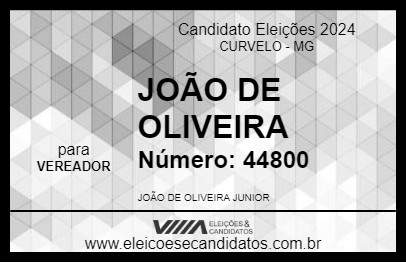 Candidato JOÃO DE OLIVEIRA 2024 - CURVELO - Eleições