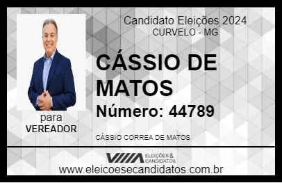 Candidato CÁSSIO DE MATOS 2024 - CURVELO - Eleições