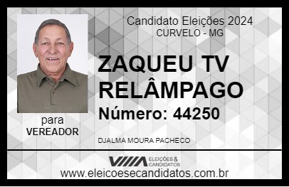 Candidato ZAQUEU  TV RELÂMPAGO 2024 - CURVELO - Eleições