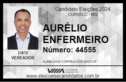 Candidato AURÉLIO ENFERMEIRO 2024 - CURVELO - Eleições