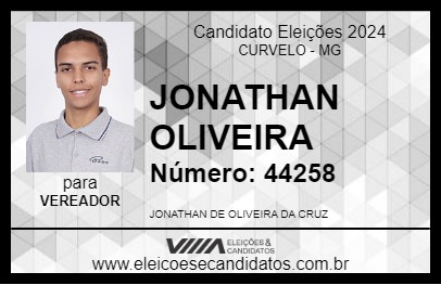 Candidato JONATHAN OLIVEIRA 2024 - CURVELO - Eleições