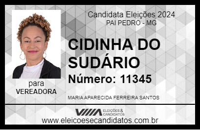 Candidato CIDINHA DO SUDÁRIO 2024 - PAI PEDRO - Eleições