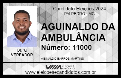 Candidato AGUINALDO DA AMBULÂNCIA 2024 - PAI PEDRO - Eleições