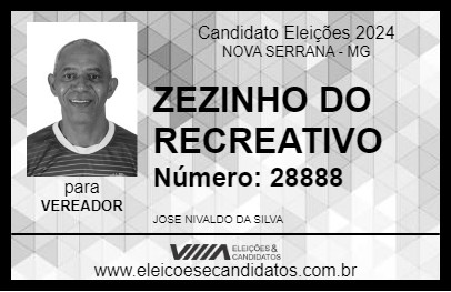 Candidato ZEZINHO DO RECREATIVO 2024 - NOVA SERRANA - Eleições