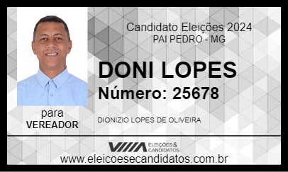 Candidato DONI LOPES 2024 - PAI PEDRO - Eleições