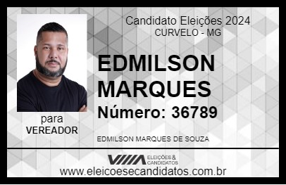 Candidato EDMILSON MARQUES 2024 - CURVELO - Eleições